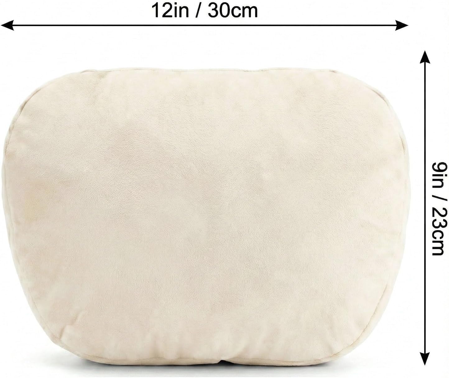 2PCS Car Pillow for Car Neck Pillow for Driving Seat Neck Support Soft Cushion Back Support Head-Rests for Vehicle Sleeping with Elastic Adjustment Strap (Beige, Head)