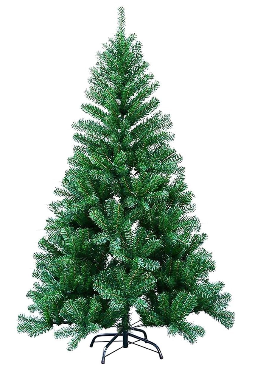 Supergift.com Green Xmas Tree, Artificial Christmas Tree, Realistic Pine Branches, With Metal Stand, Easy To Assemble, Indoor And Outdoor Christmas Decoration ((240Cm) 8Ft)