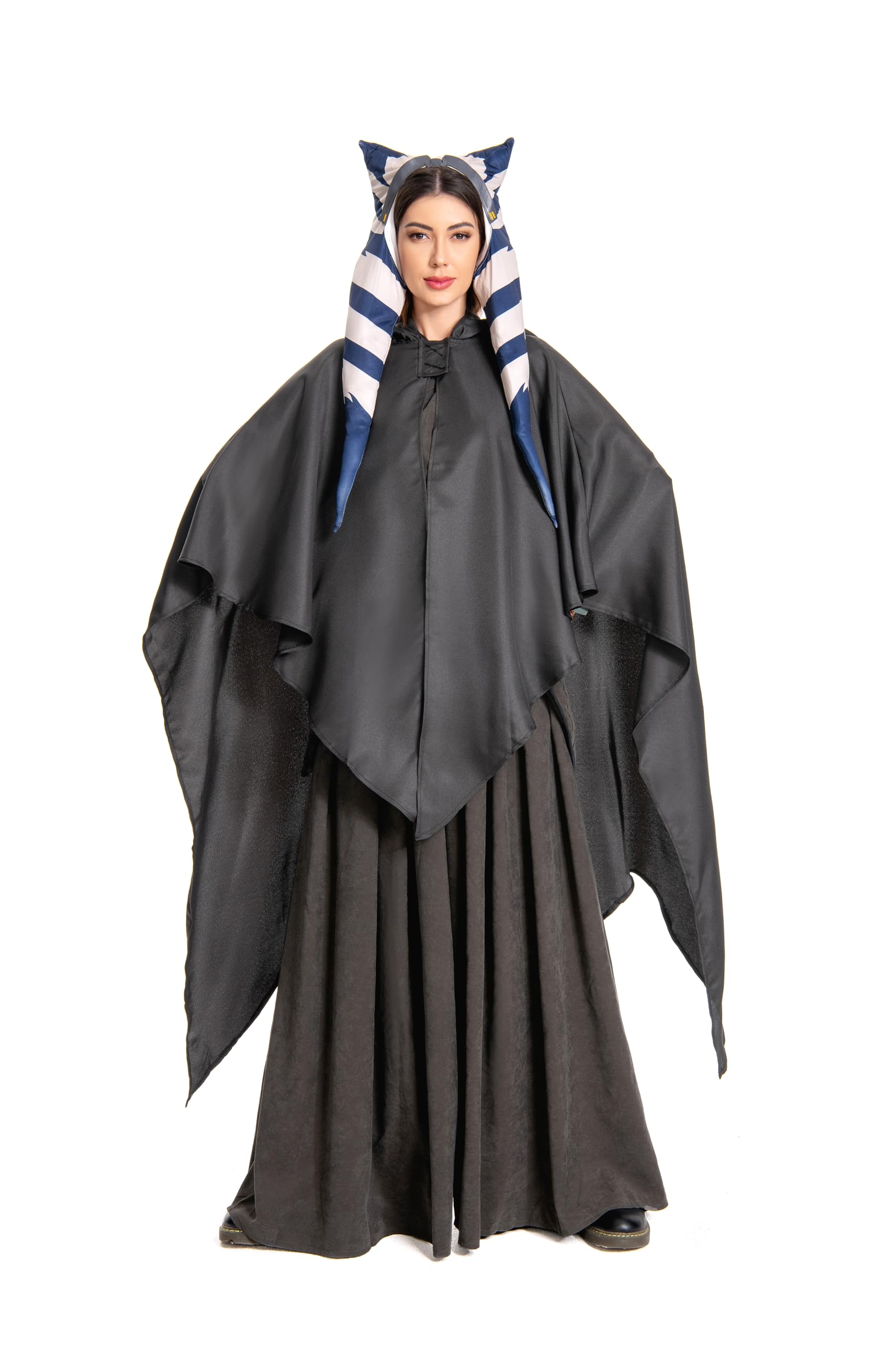 Womens Knight Cloak Warrior Cape Robe Halloween Cosplay Costume for Adult