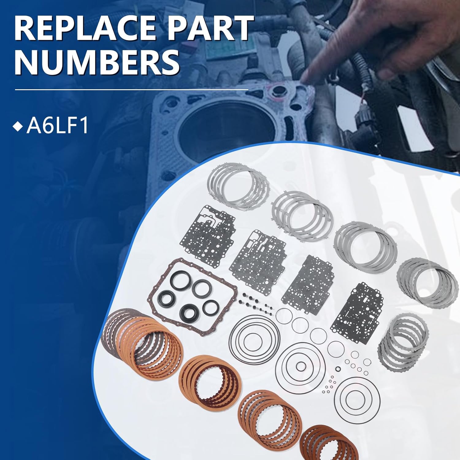 A6LF1 Auto Transmission Master Overhaul Rebuild Kit Fits for 2010-2015 Sonata 2.4L, Fits for 2012-2015 Tucson 2.0L, Replace OE A6LF1