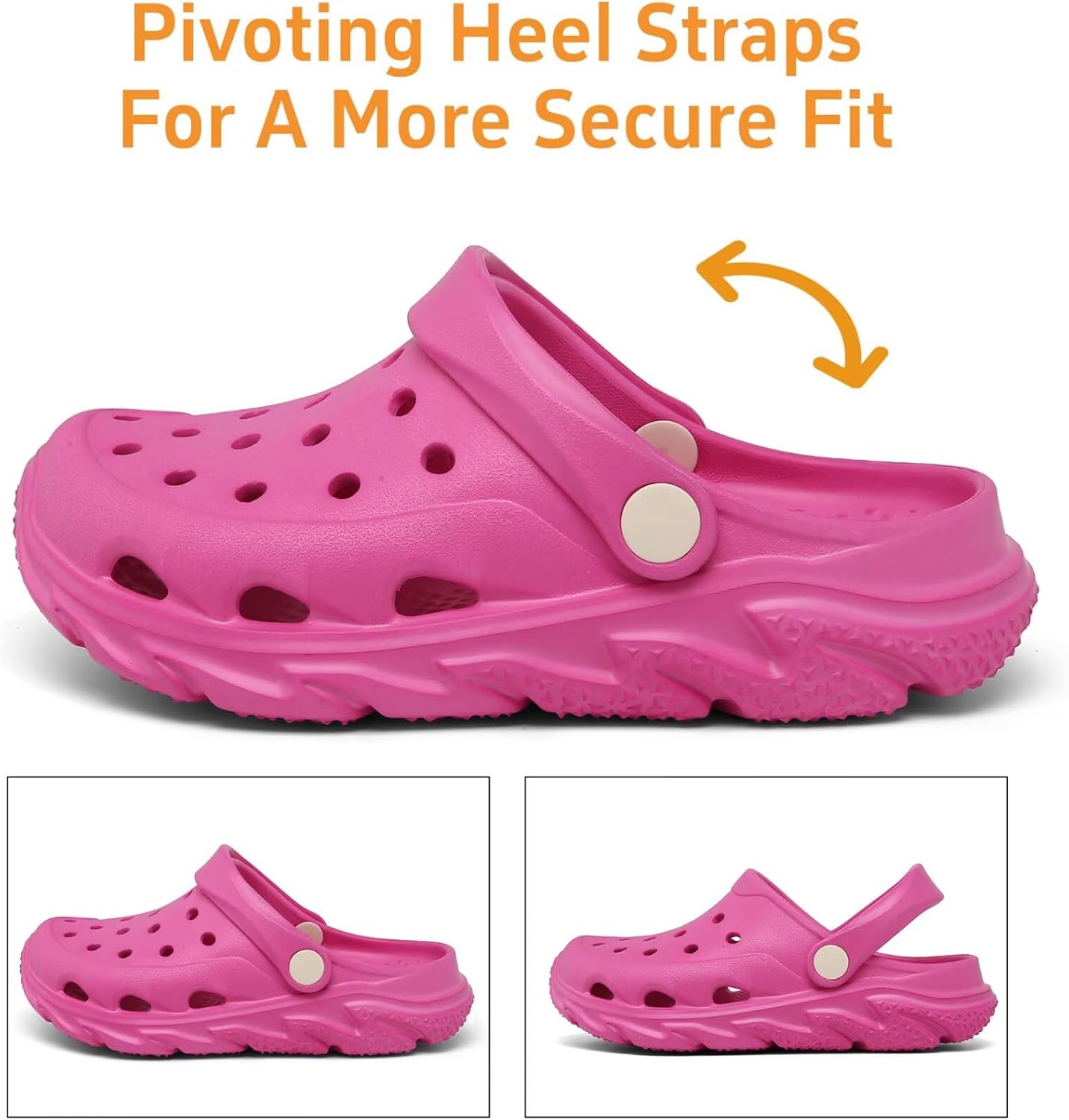 Cubufly Kids Boys Girls Clog Garden Shoes Slip On Slide Sandals Beach Water Shoes for Toddler/Little Kid/Big Kid/Children 10-11 Little Kid Rose Red image 2 of 5 B0CQ4JNJWR