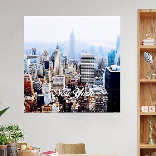 Miniatura 2 de Calcomanías de pared de paisaje urbano de Nueva York Estados Unidos mural de viaje ciudad de campo recuerdo arte de pared póster extraíble