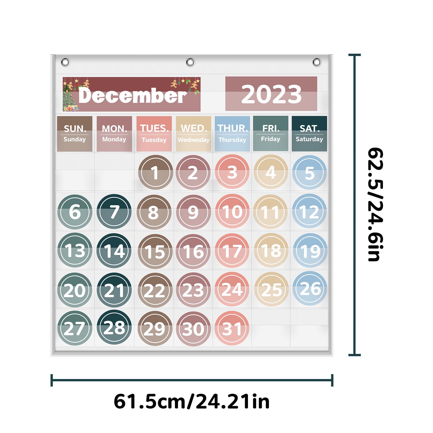Calendario mensual de bolsillo para aula, con 88 tarjetas impresas de días de la semana, aprendizaje escolar, material esencial para profesores que se adapta a cualquier institución escolar (blanco)