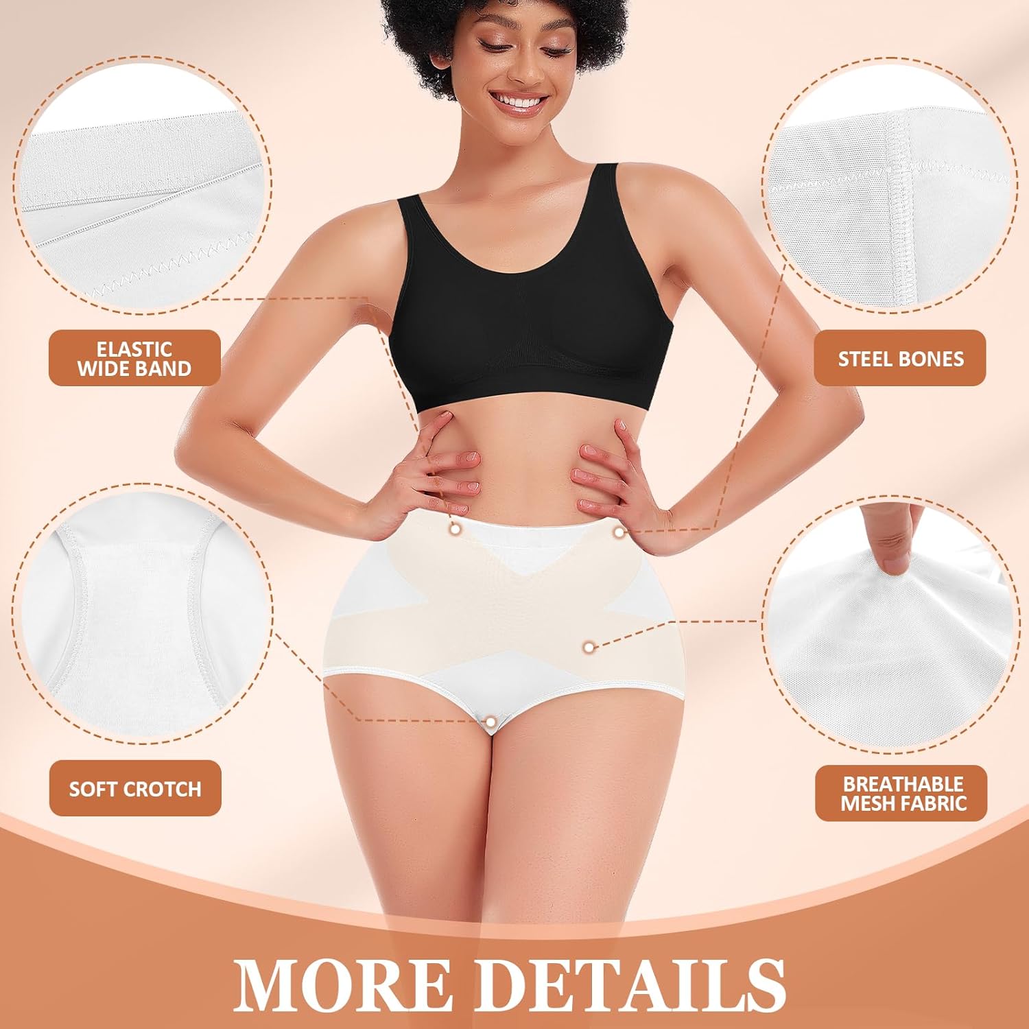 Werena Tummy Control Shapewear for Women Shaping Panties Underwear High Waisted Cincher Body Shaper Slimming Panty Girdle - Image 3