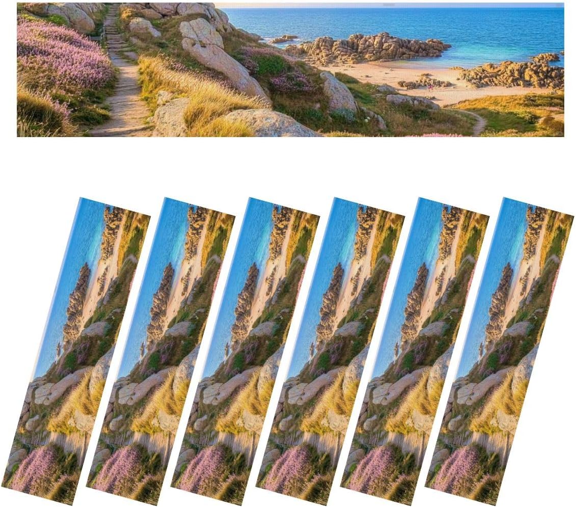 Fluorescent Light Covers for Ceiling Lights Lighthouse Ploumanach Golden Hour Perros Guirec Cotes Easy to Install Magnetic Light Filter for Classroom Office Hospitals School Home Decor