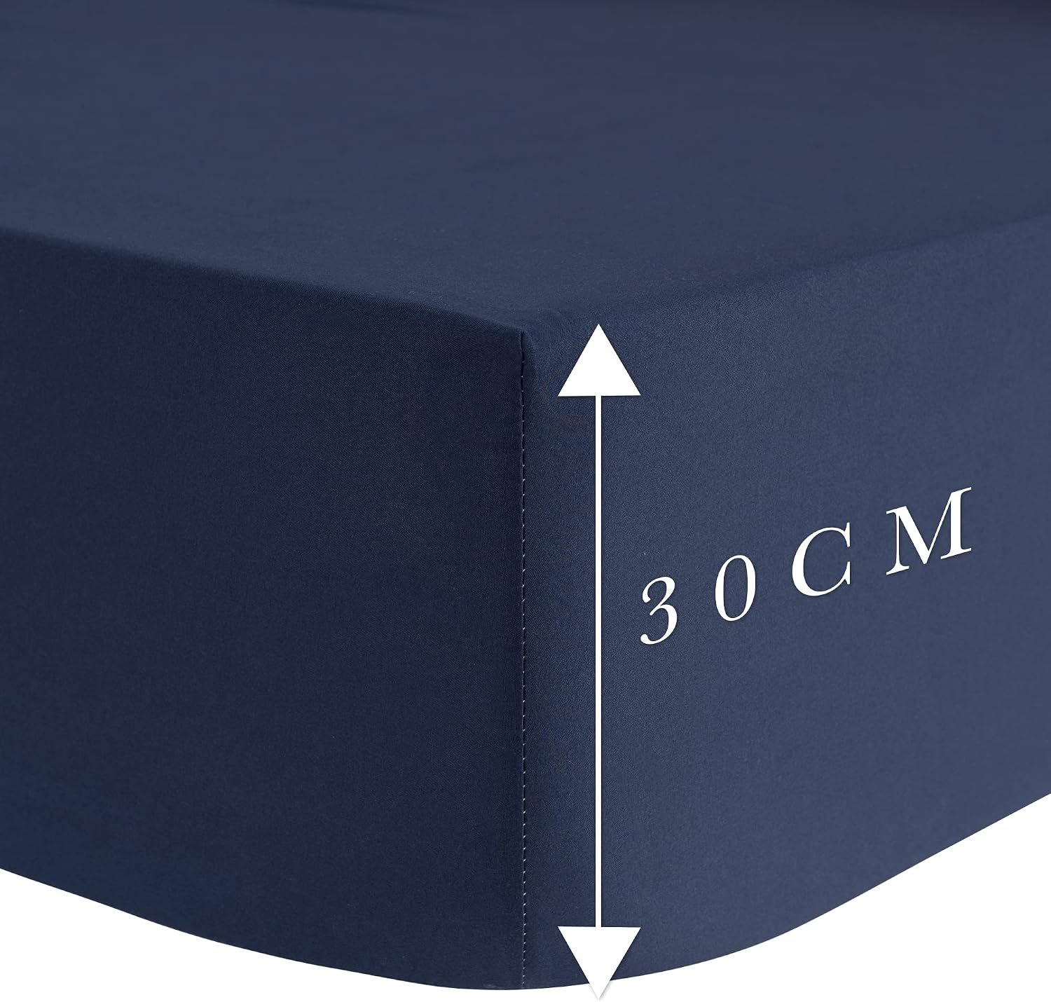 KGORGE Fitted Sheet Soft Navy Durable Bed Sheet Water-Resistant Twin Size Deep Pocket Mattress Protector Men Bed with Elastic Soft & Breathable Easy Care Polyester Microfiber Cooling, 40 x 79 Inch
