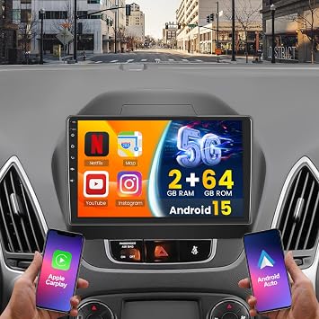 64G 10.1" Android 15 Car Stereo for Hyundai Tucson IX35 2010-2015