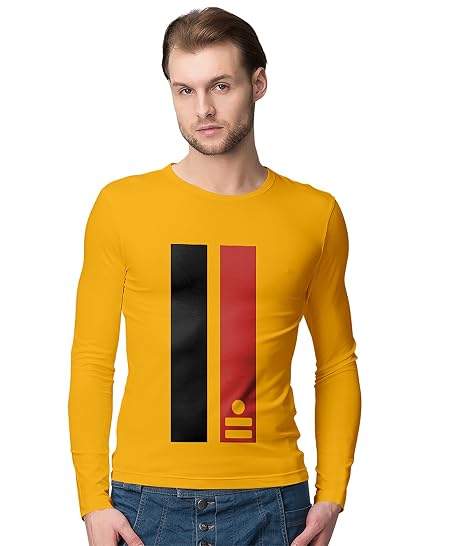 Yellow Cotton Printed T-Shirt at Amazon 