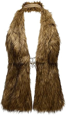 WDIRARA Womens Faux Fur Halter Tank Top Sleeveless Tie Backless Fuzzy Vest Going Out Rave Party Sexy Y2K