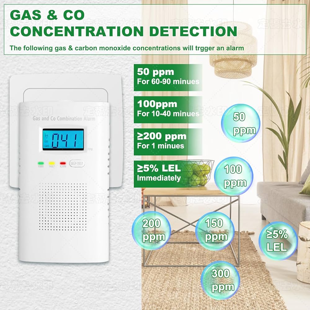 Combination Gas and Carbon Monoxide Detector Plug-in | CO