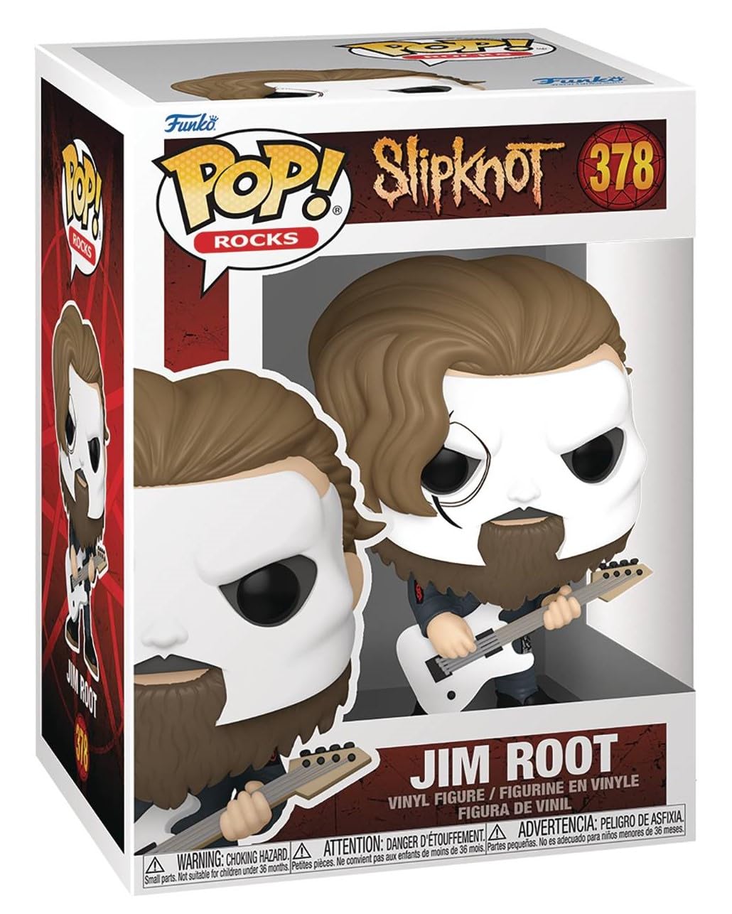 POP Rocks: Slipknot Jim Root Funko Vinyl-Figur (inklusive kompatibler Box-Schutzhülle), mehrfarbig, 9,5 cm