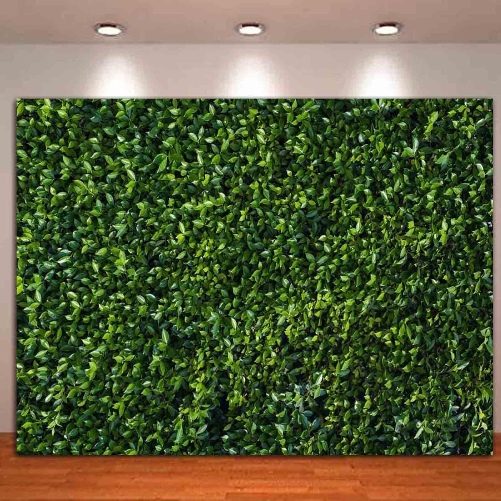 OUYIDA Green Leaves Backdrop Grass Backdrop Wall Natural