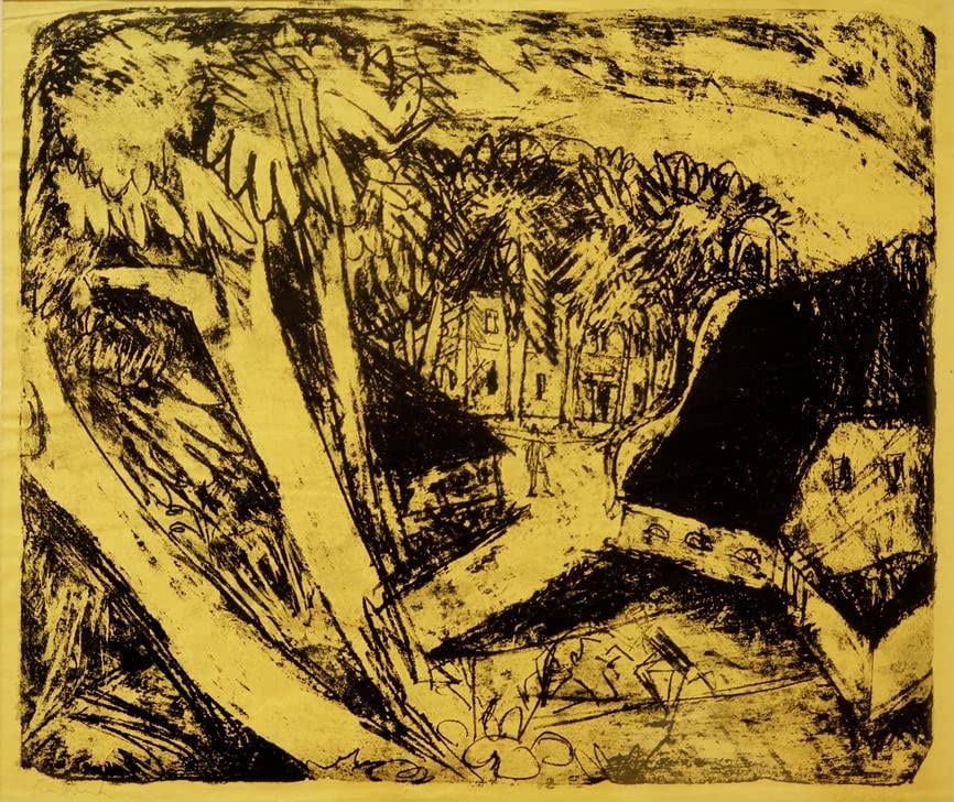 Affiche toile Bon Staberhof Kirchner impression d'art portrait de haute qualité 60x90cm