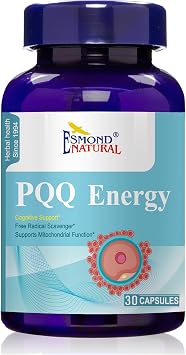 PQQ Energy Free Radical Scavenger. Supports Mitochondrial Biogenesis Function, GMP, Natural Product Assn Certified, Made in USA - 30 Capsules