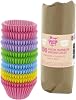 Baked With Love Pastel Rainbow Cupcake Cases - 300-50mm Baking Cups, Pink, Purple, Green, Blue, Yellow, Greaseproof Paper Cases for Muffins and Cupcakes, Bulk Pack of 300