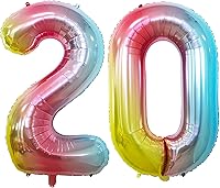 Vista 363 de GOER Globos con el número 80 para decoraciones de fiesta de cumpleaños número 80, globos de helio de aluminio jumbo de 42 pulgadas para 80 Oro rosa