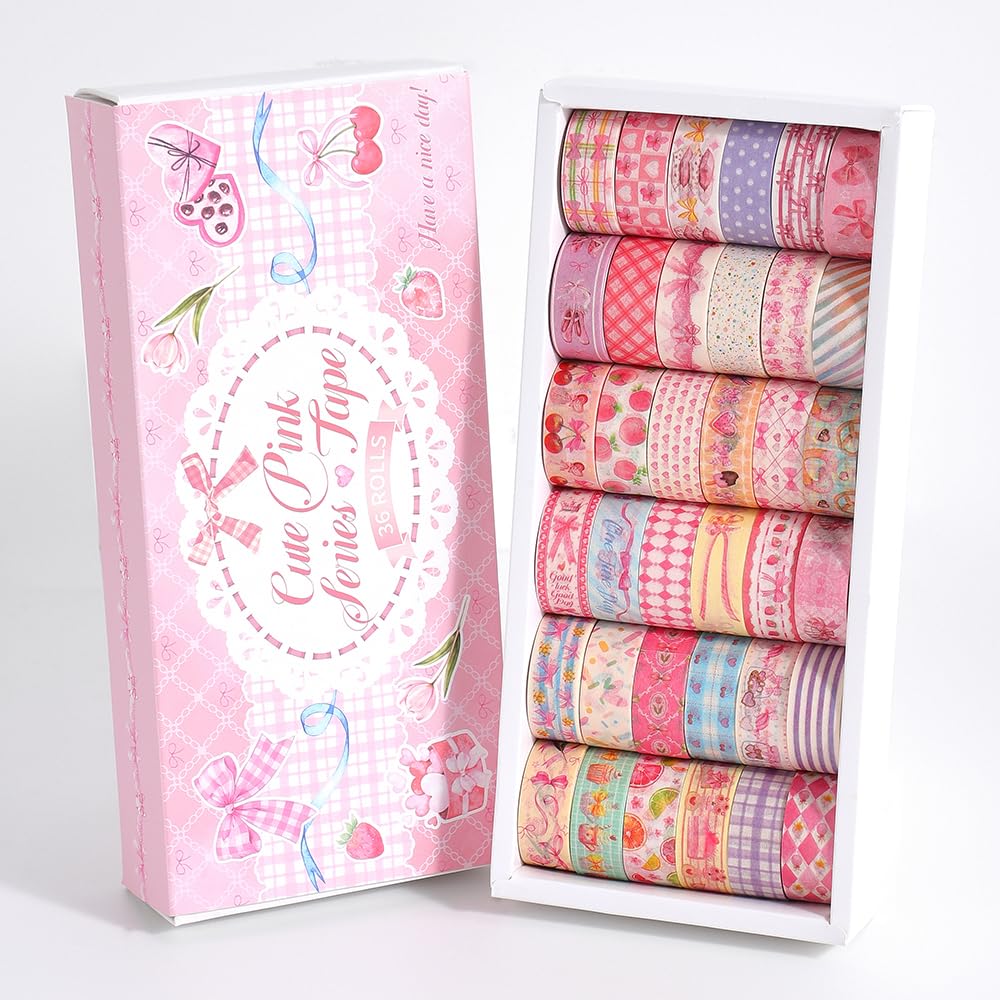 Colorful Washi Tape Set - 30 Rolls for Scrapbooking -11