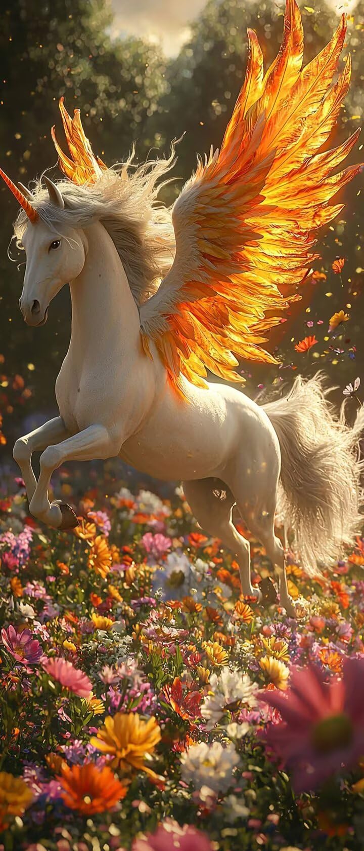 Malen Nach Zahlen 50x150cm Leinwand Einhorn Malen Nach Zahlen Erwachsene mit Ohne Rahmen, DIY Kreativ Set für Erwachsene mit Pinseln und Acrylfarbe, Zimmer Deko Blume Landschaft Geschenk, P0M-866