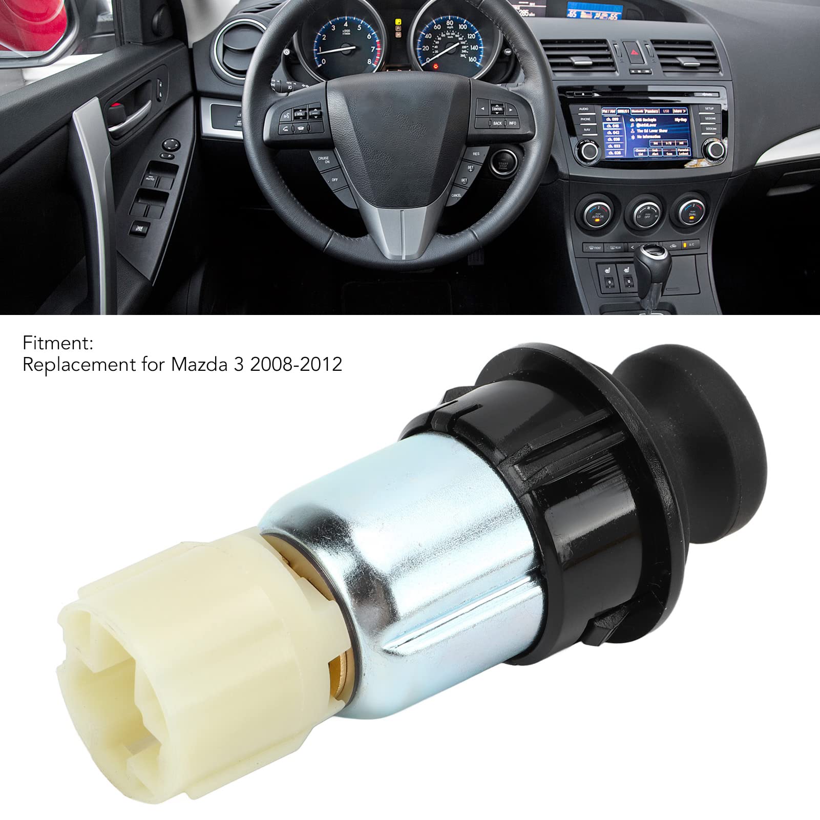 Assembly Cigarette Lighter Replace, Cigarette Lighter with Socket Bbp3 66  250 ABS Simple Installation Replacement for Mazda 3 2008‑2012, Pigtails &  Sockets