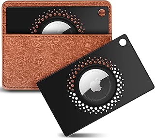 2 Pack Vsagier Airtag Wallet Holder, Ultra Thin Airtag Wallet Card Case Cover, Light Airtag Wallet Holder for Apple AirTag, Airtag Card Holder for Wallete, Gift, Air Tag Case Accessories，B-Black