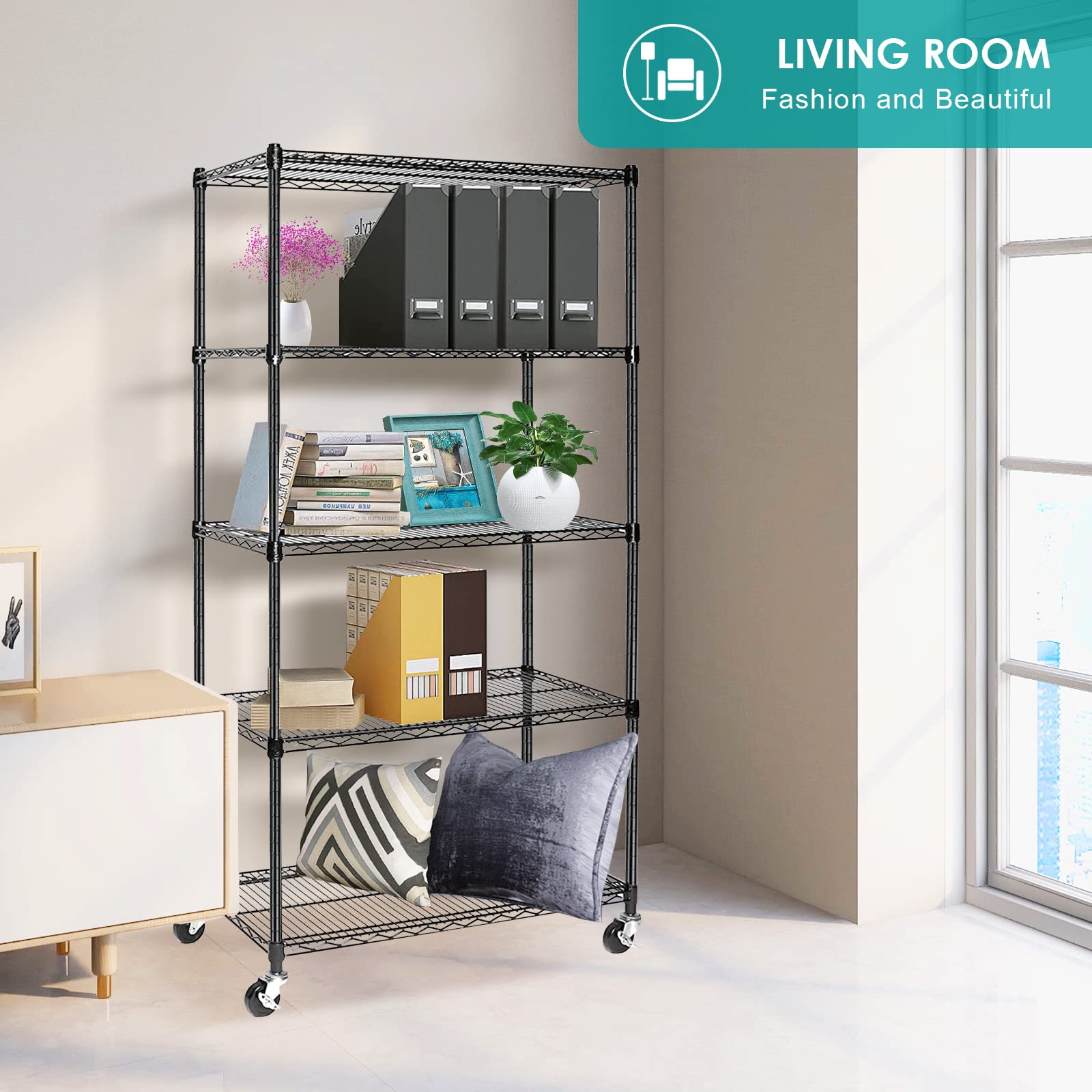 ShelF Tech System スチールラック 5段 H195W121D46 Amazon.com