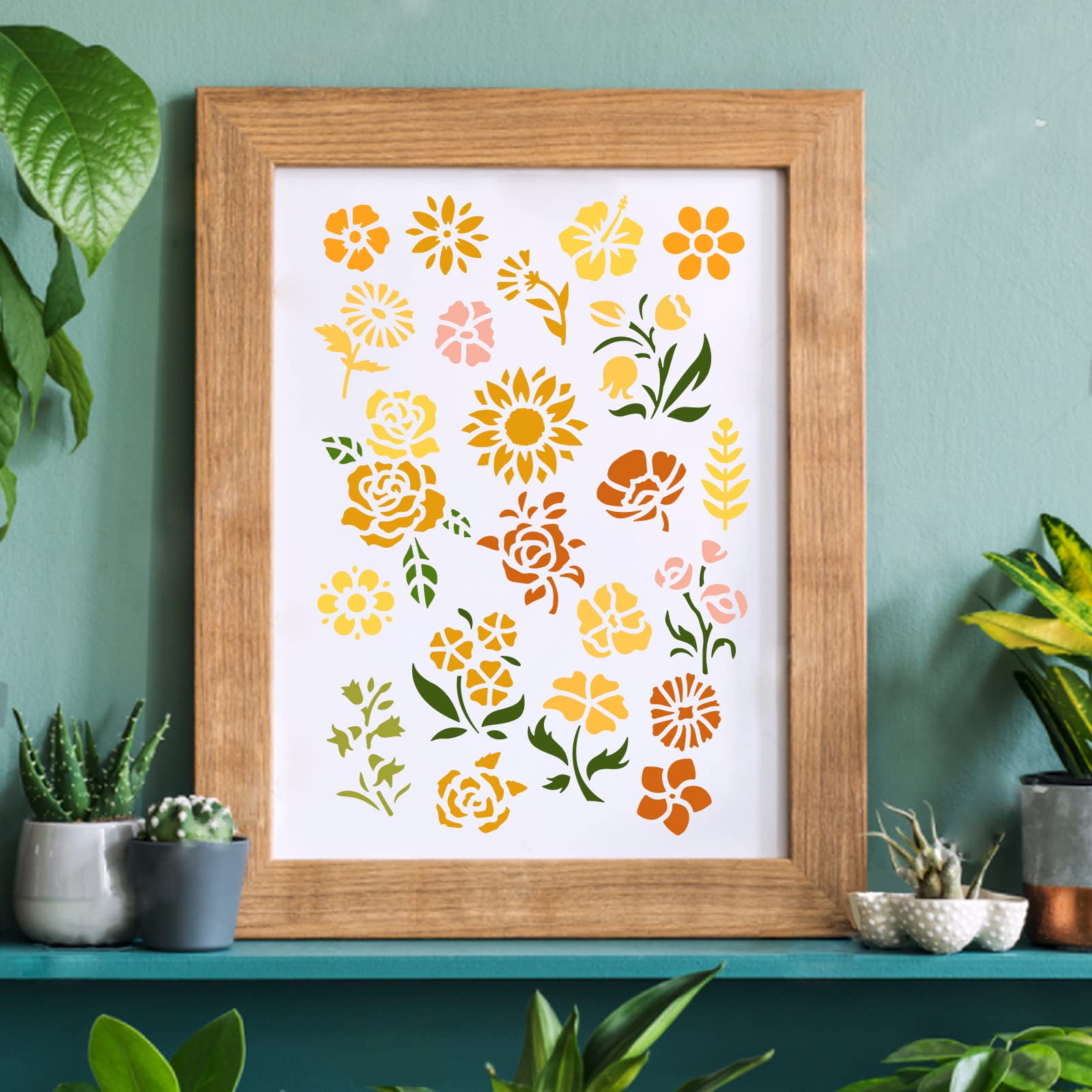 Flower Stencils - Daisy, Rose & More -5