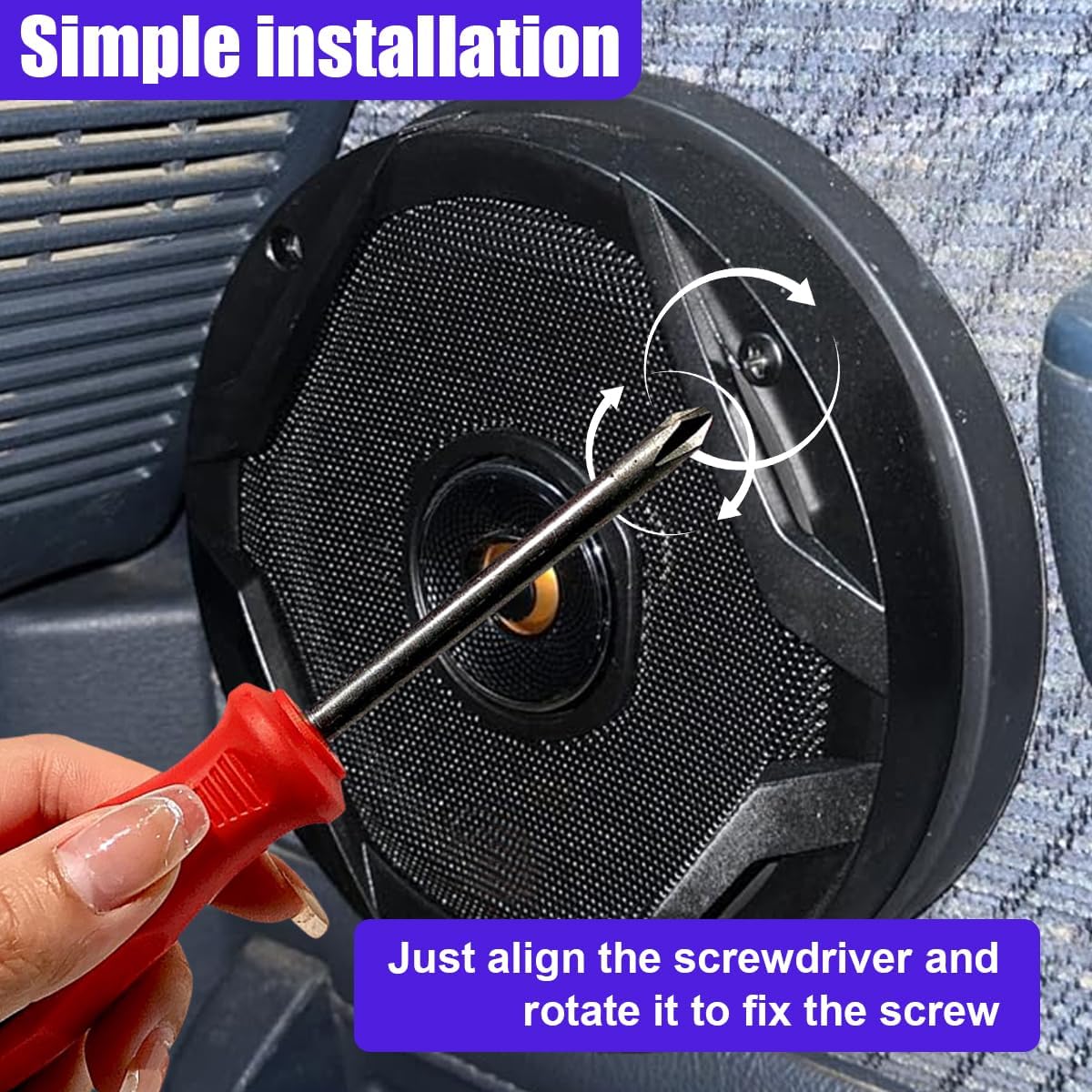 6.5" Car Speaker Spacers, Plastic Fixed Speakers Ring Mounting Washer, Enhance Sound Quality Car Speaker Adapter, Universal Subwoofer Replacement Modified Accessories for RV, Truck (4PCS)