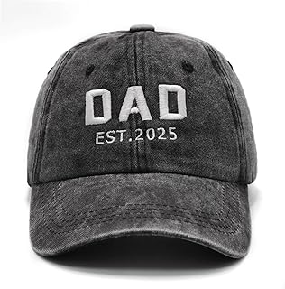 New Dad Gifts 2025, First Time Dad to be Hat, Adjustable Baseball Cap