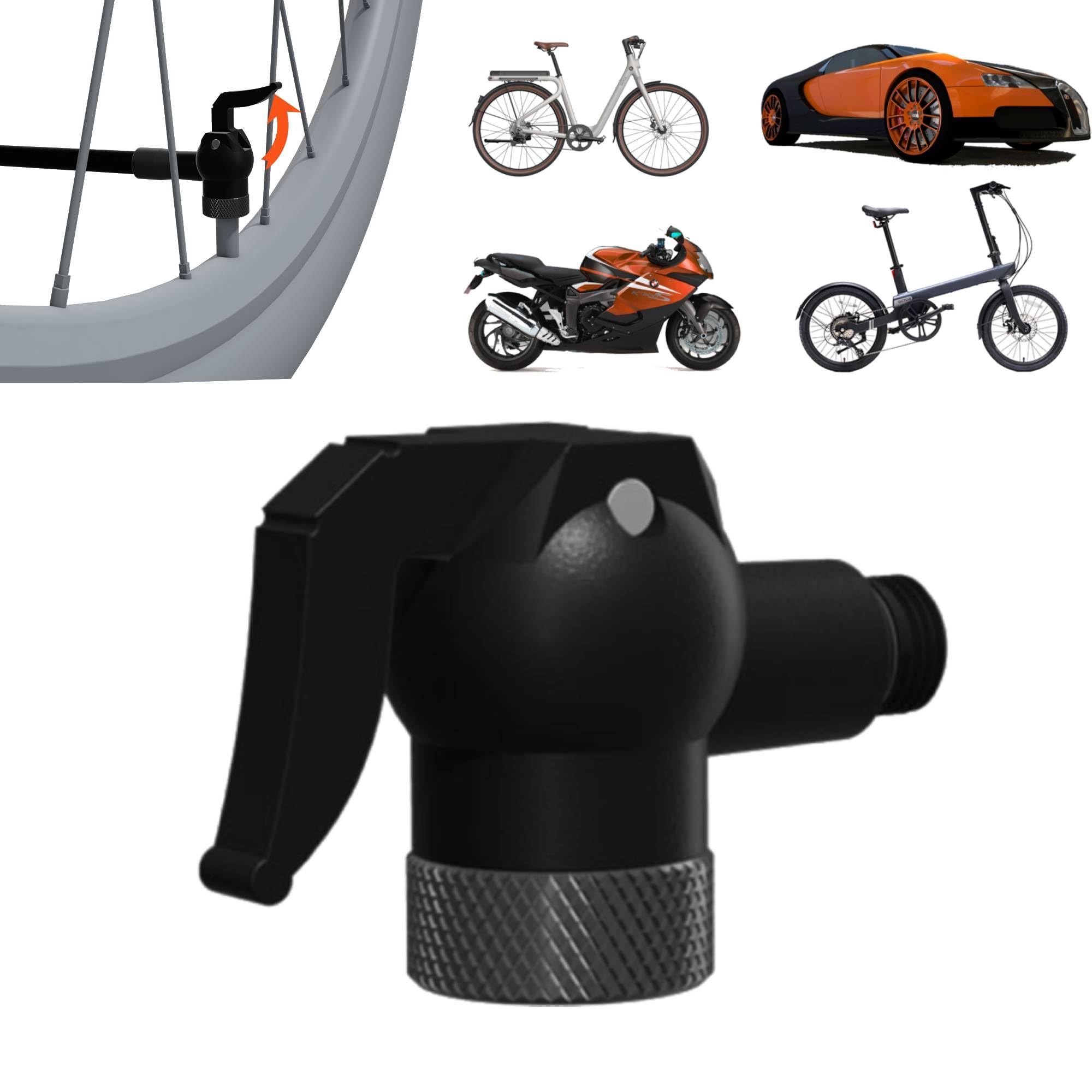 Adattatore Valvola Schrader/Presta &ndash; Per Gonfiaggio Auto, Bici, Moto