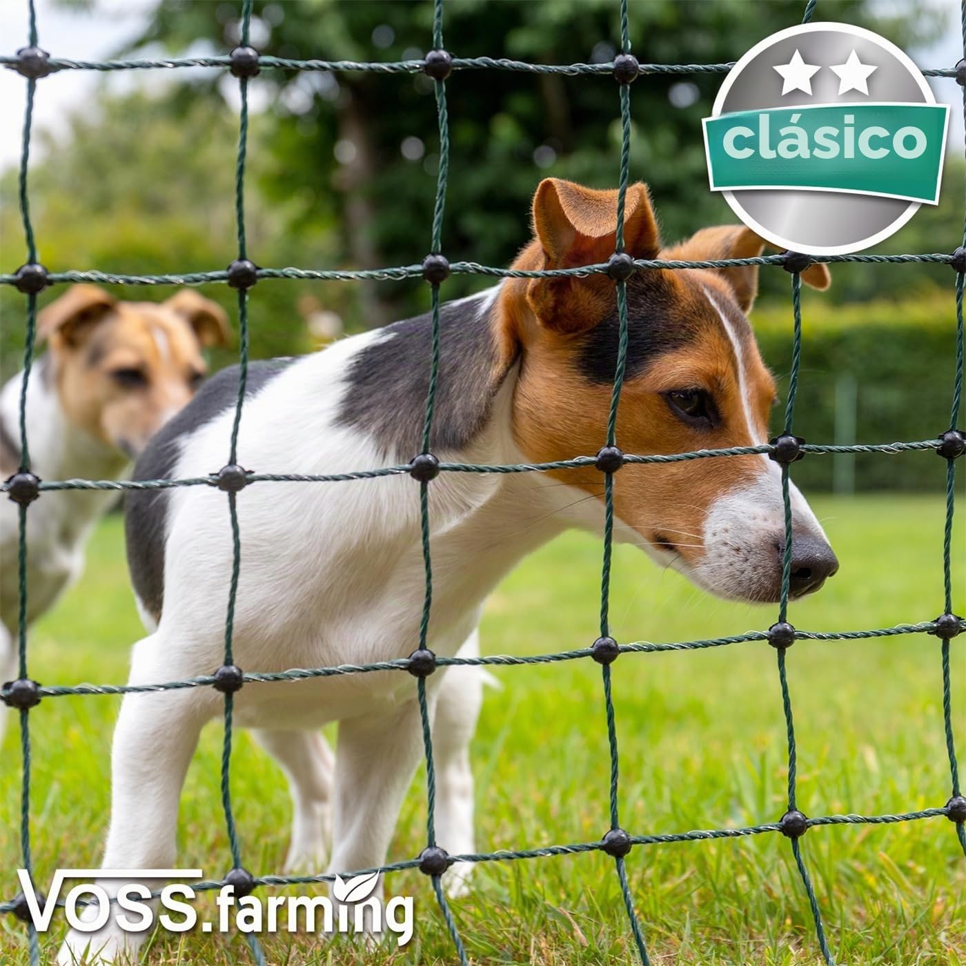 VOSS.farming Malla eléctrica para gallinas “farmNET”, Rollo de 25m de Longitud y 112cm de Altura, 9 Postes con Punta Doble y Kit de reparación