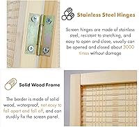 Vista 4 de 120 130 140 150 160 170 180 Cm Ultra High Room Devider Pantalla para cambiar de ropa/balcón/garaje, de bambú retráctil de pie Biombos Privacidad