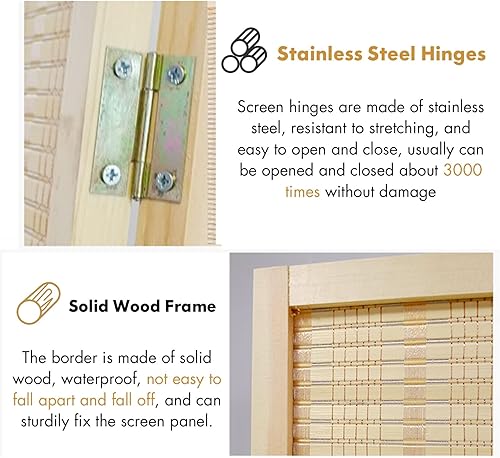 Miniatura 4 de 120 130 140 150 160 170 180 Cm Ultra High Room Devider Pantalla para cambiar de ropabalcóngaraje, de bambú retráctil de pie Biombos Privacidad