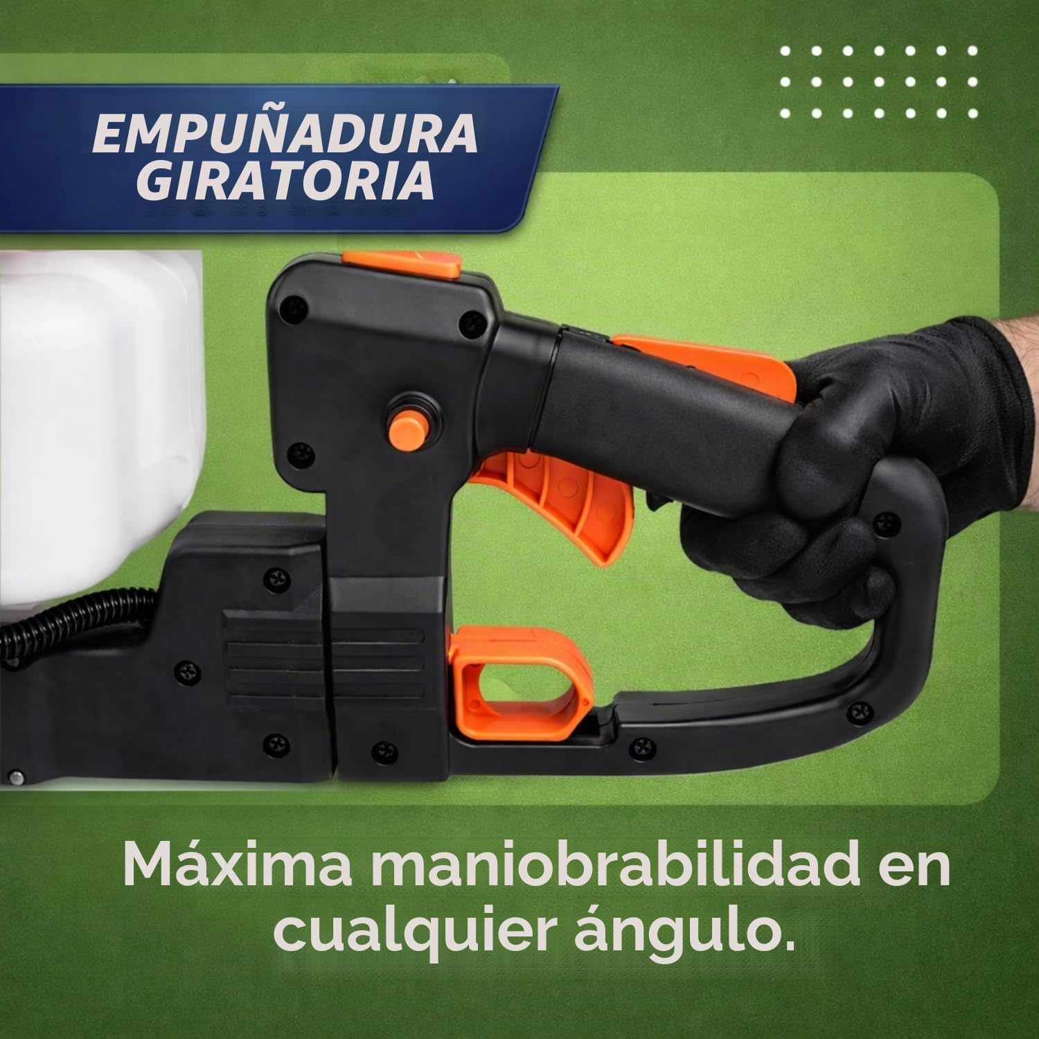 Cortasetos de gasolina con motor de 2 tiempos de 23 cc, cuchillas de doble corte de 60 cm, mango giratorio articulado y ergonómico, espaciado de dientes de 20 mm: ligero, potente y fácil de manejar