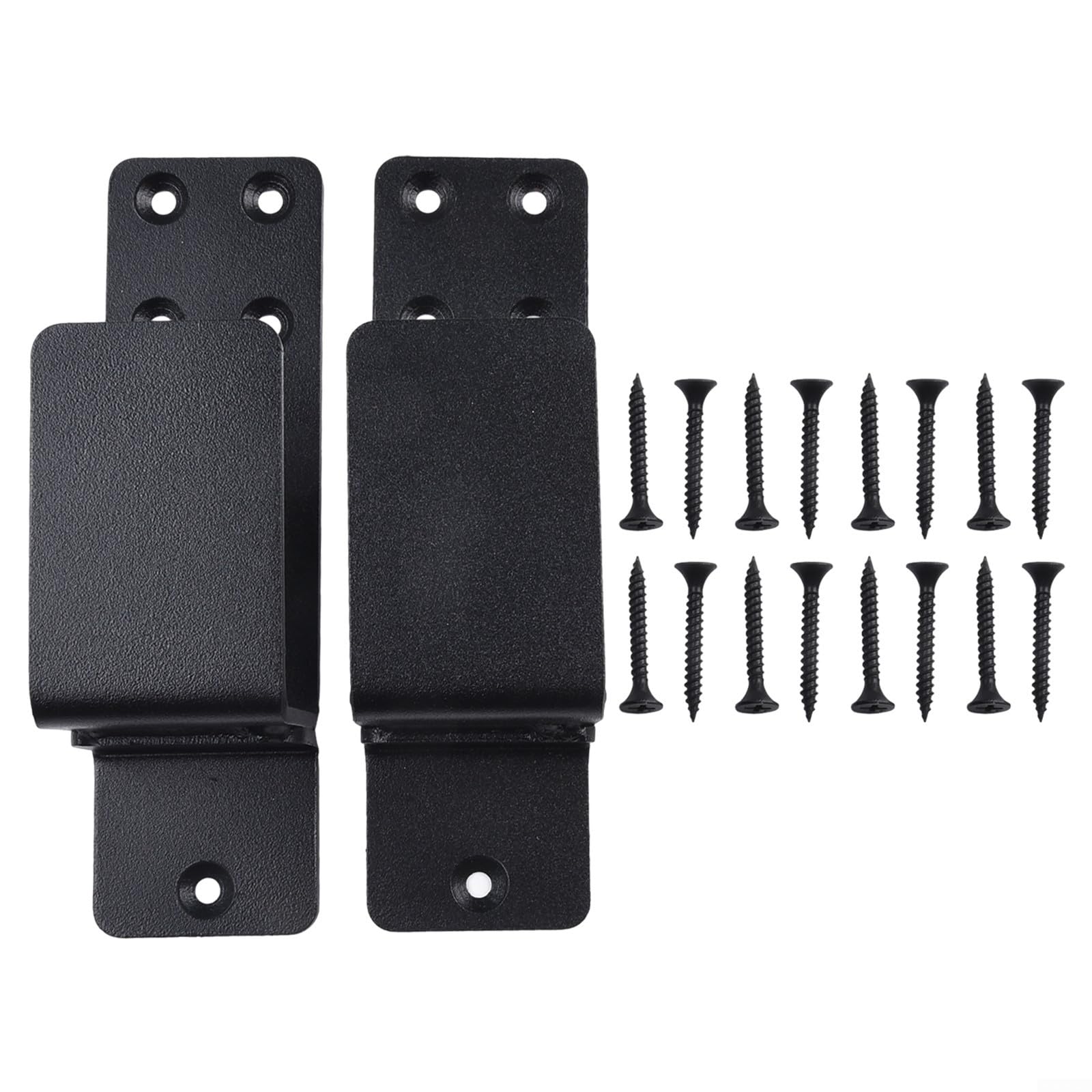 Support de porte pour barricade en acier noir x2 pour bois 2x4