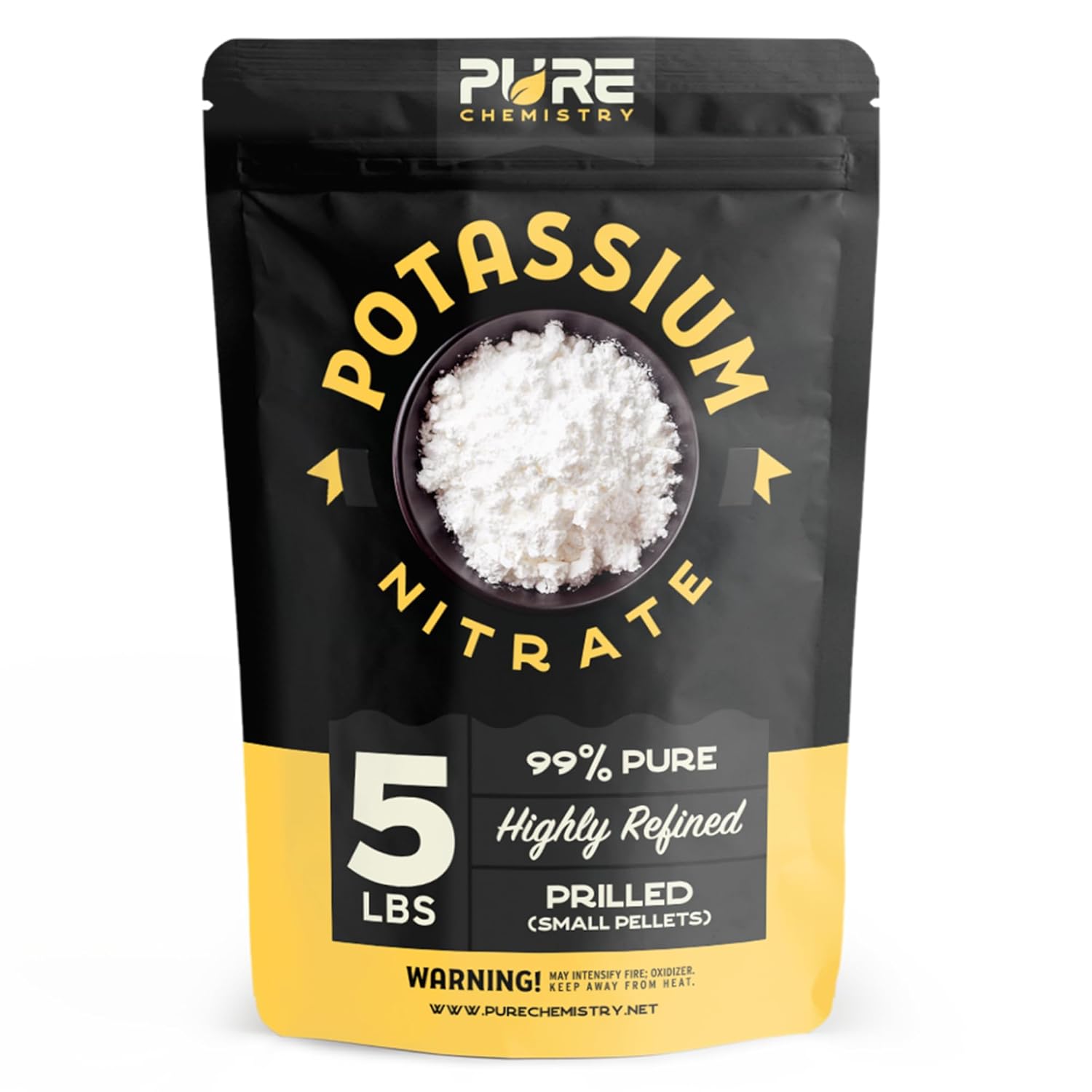 Ecoxall Potassium Nitrate Pellets, 99% Pure, Tree Stump Remover, Fertilizer for Plants, Grass, Indoor and Outdoor, Lawn Care, Industrial-Grade, Prilled, 5 lbs
