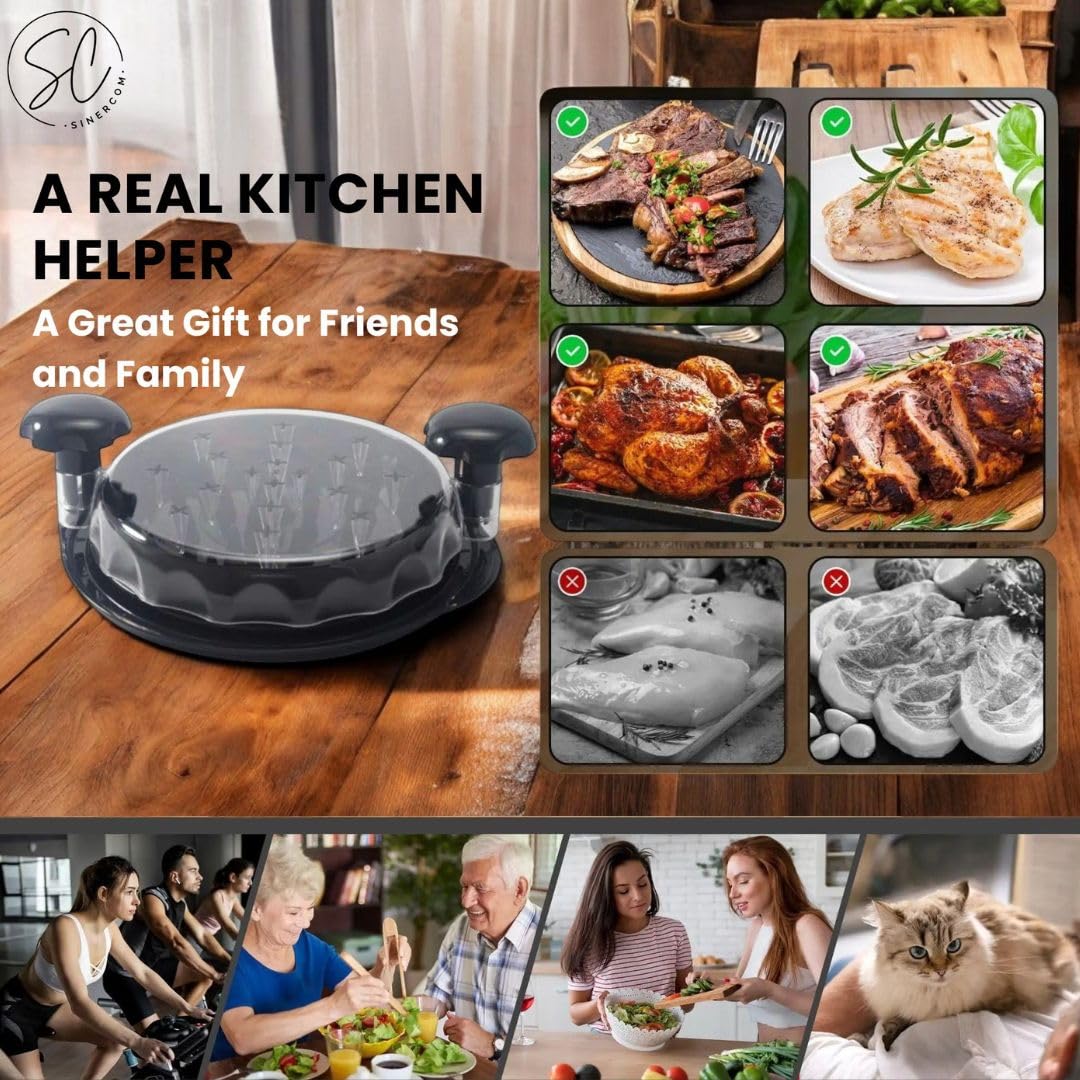 UPGRADE Chicken Shredder Tool Twist - Large Meat Shredder for Shredded Chicken, BPA-Free Chicken Shredder Tool Twist, Visible Cover, Dishwasher Safe, Perfect for Chicken Breast & Meat