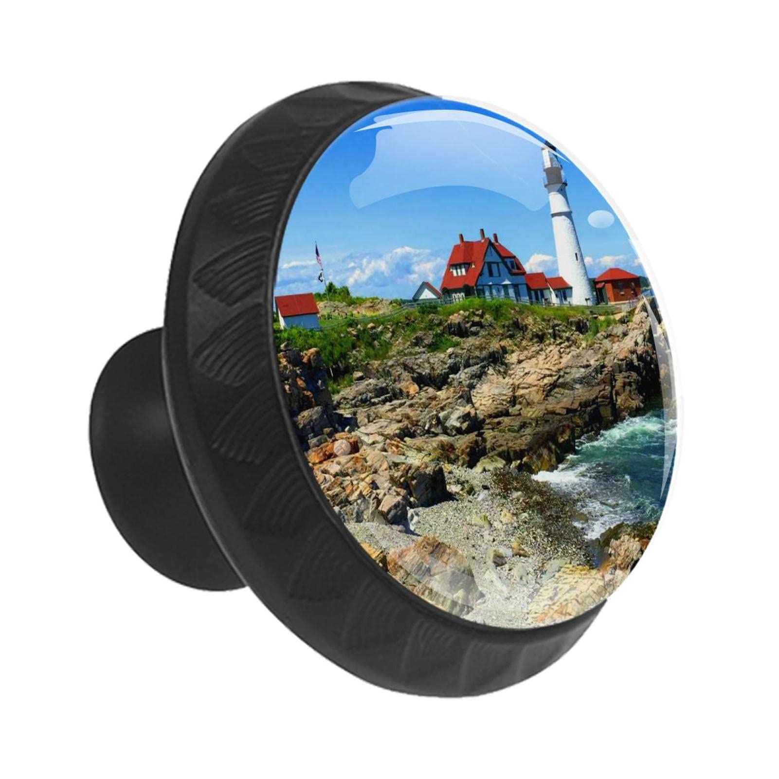 Boutons de quincaillerie d'armoire style phare de bord de mer lot de 12