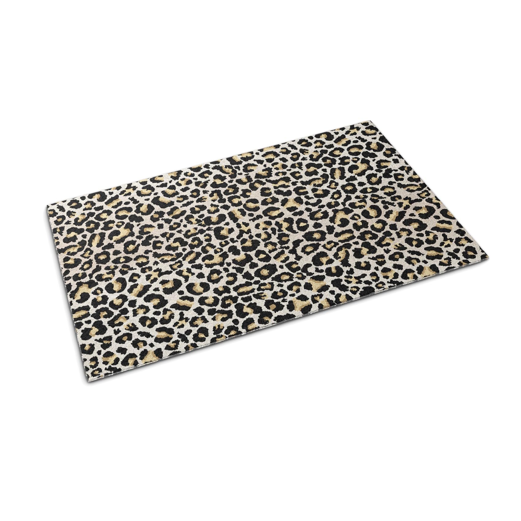 Paillasson 150x100cm Tulup tapis de sol pour stopper la saleté avec style léopard