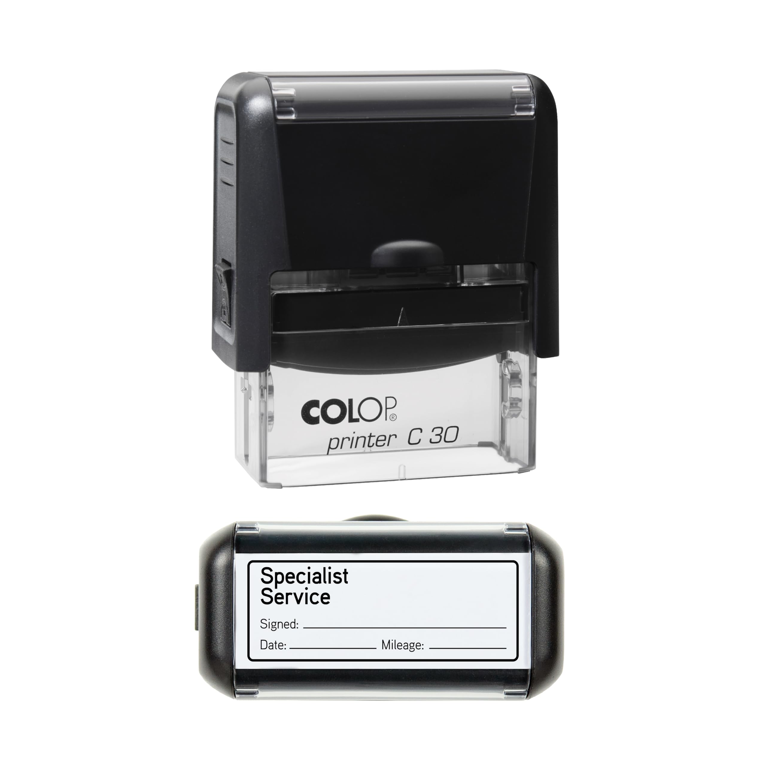 Self-Inking Garage Mechanic Home Service Rubber Stamp - 45mm x 17mm (Specialist Serviced V2)