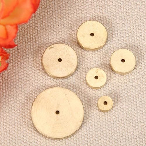 Miniatura 5 de 6 piezas de herramientas de dientes de tela a presión de troncos, juego de espacio de cuero de latón para bricolaje, guía de línea redonda,