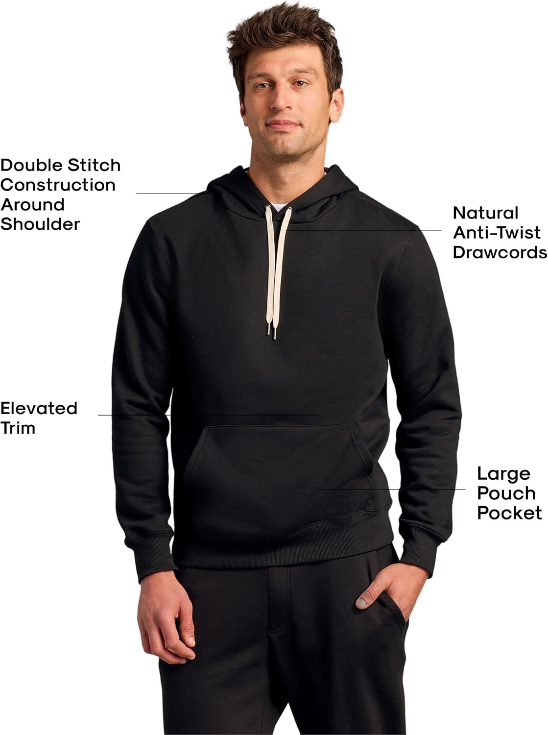 True Classic Hoodies for Men - Active Mens Hoodies, Soft Fleece Pullover & Zip-Up Men's Hoodie, Novelty Sweatshirts for Men - Image 2