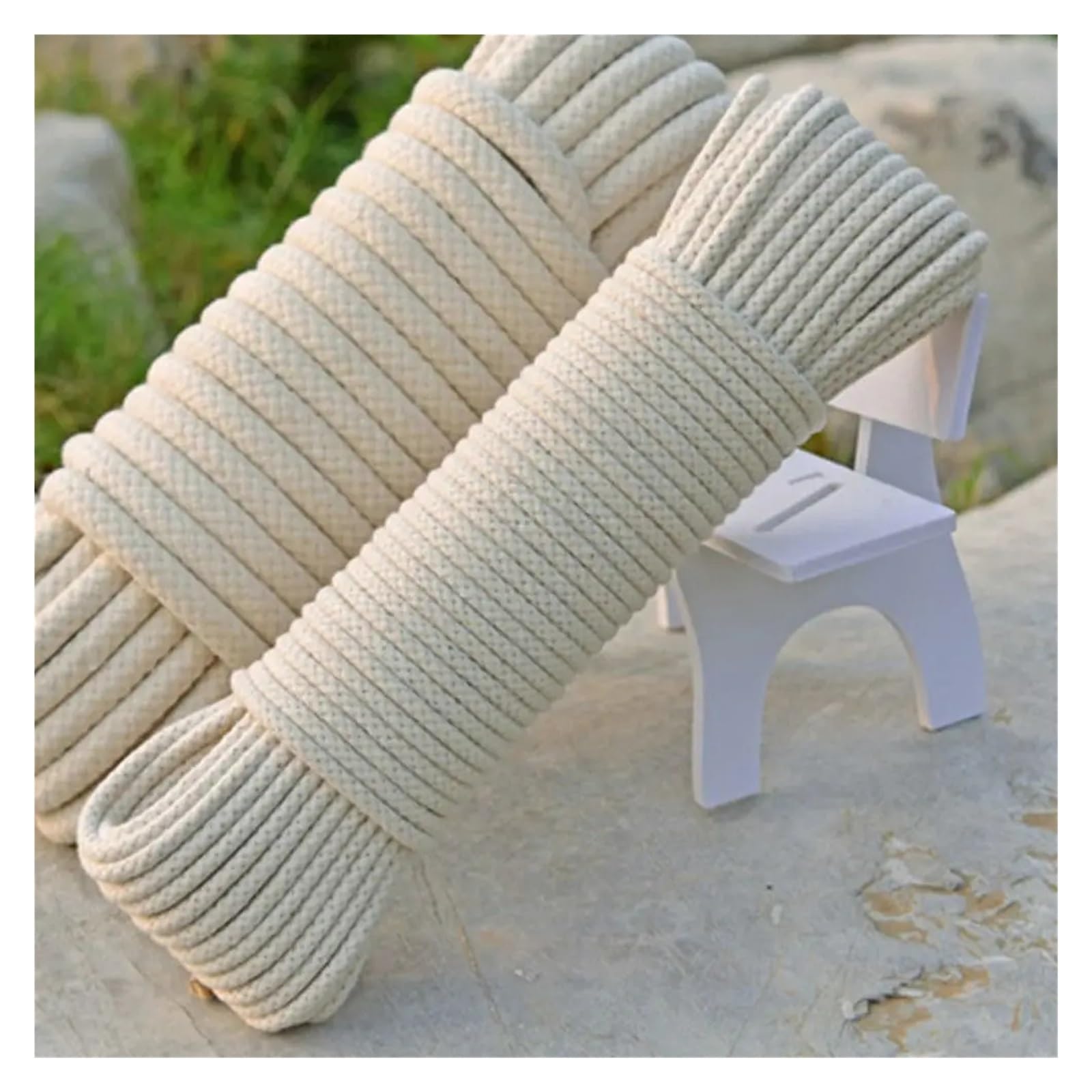 Corde à Linge, Ligne de Lavage extérieure Corde à Linge en Coton tressé 10-30m(30m)