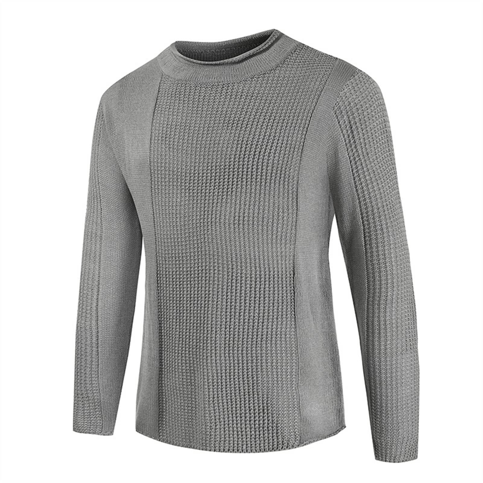 Świąteczny sweter miękki dzianinowy męski sweter sweter z dzianiny kabel sweter stylowy dzianina lekkie swetry pulower wąski sweter dżentelmen na zewnątrz sweter (kolor: Szary, rozmiar: XXXL)