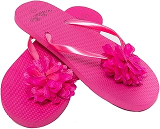 Women's Flip Flops - Flower Pattern - Flip Flops for Women - Womens Flip Flops - Ladies Flip Flops - Beach Flip Flops - Comfortable Flip Flops