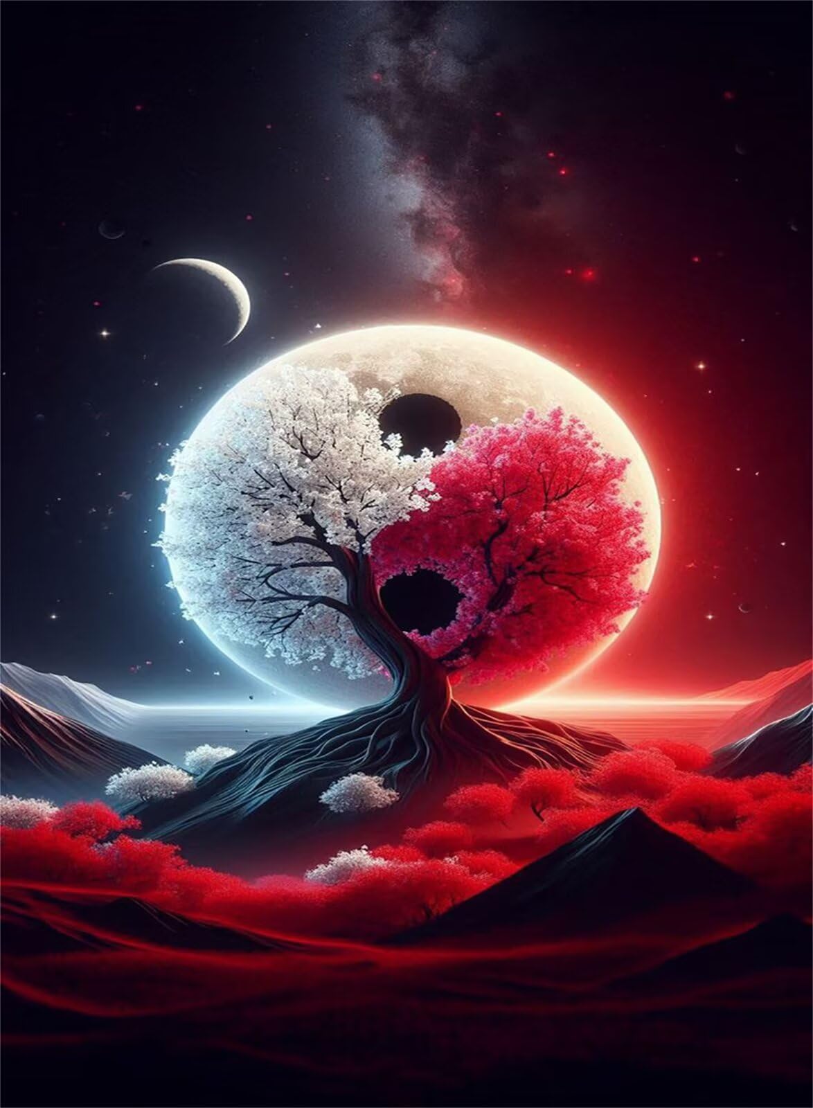 Puzzle 5000 Pezzi per Adulti, Albero Yin-Yang, Rompicapo Classico per Passatempo e Relax, Splendida Decorazione per Pareti e Idea Regalo
