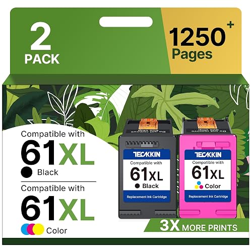 61XL Ink Cartridge Replacement for HP 61 Combo Pack