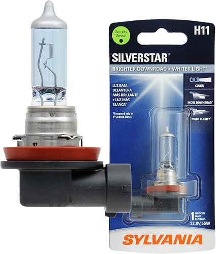 Foco halógeno de alto rendimiento SilverStar (1 unidad) Sylvania 9003 (también encaja H4), H11