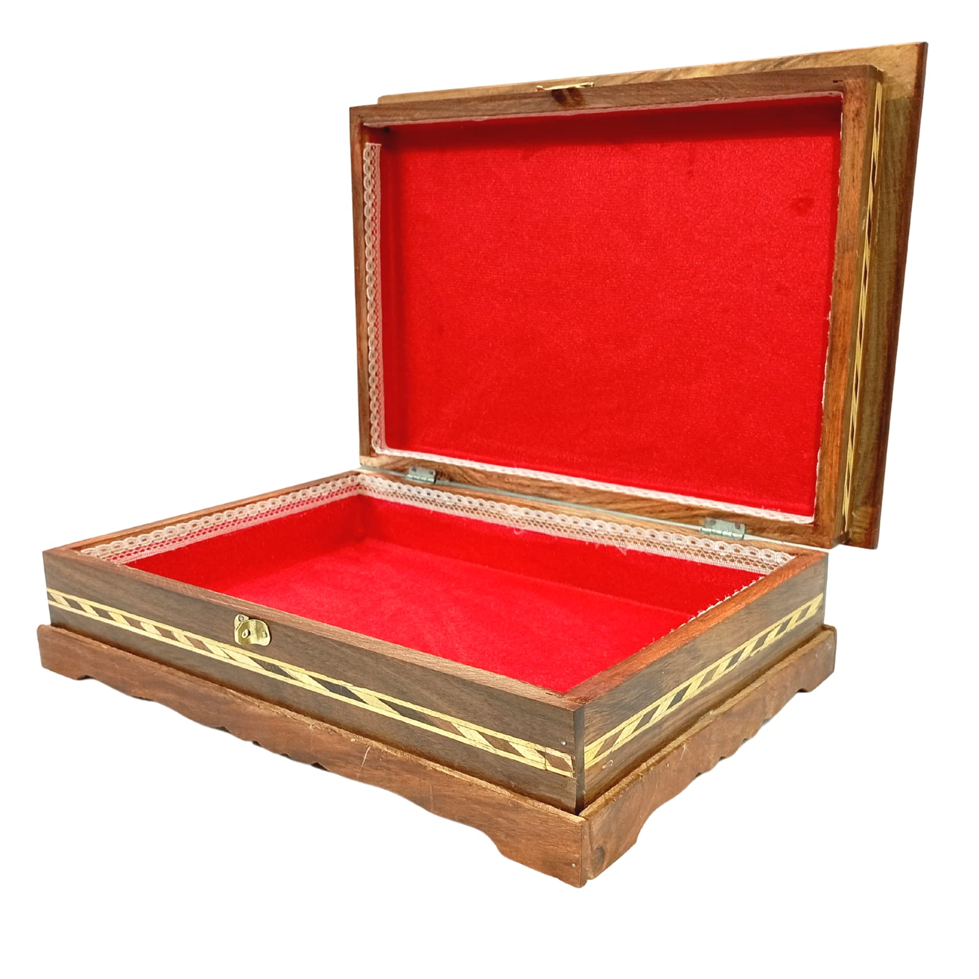 santarms Wooden Handicrafts Holy Quran Sharif Book Box With Rehal Stand – Keeping Islamic Rihal Reading Books Material, Standard Size, Strong Built Quality, Shiny Gloss, Rosewood, PACK Of 1 4