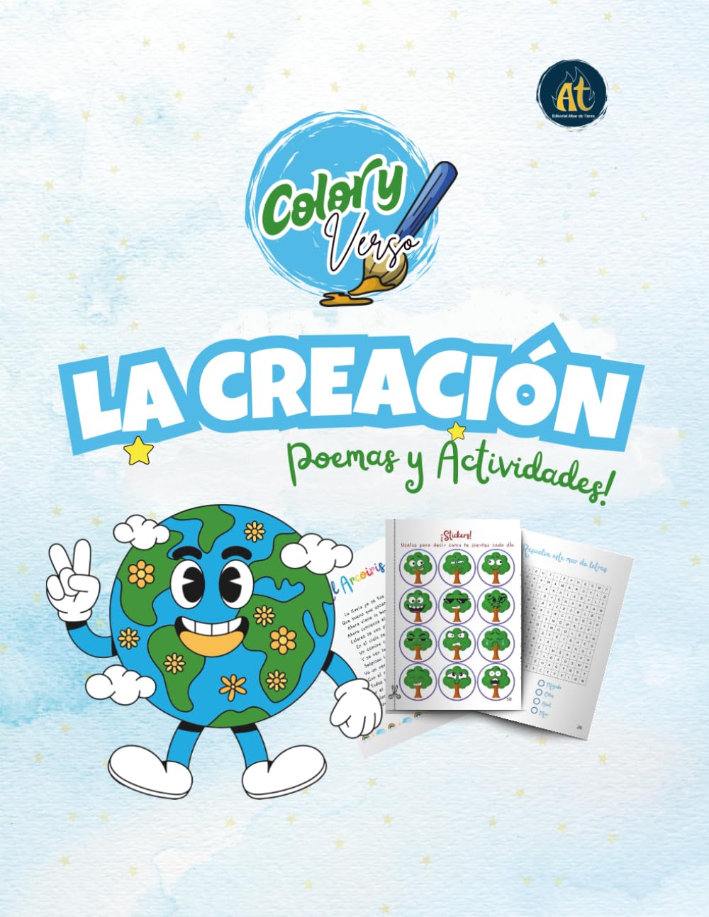 La Creación: Libro para colorear para niños, con Poesías, Acertijos, Rompecabezas, Laberintos de la creación de Dios y más actividades. (Color y Verso)