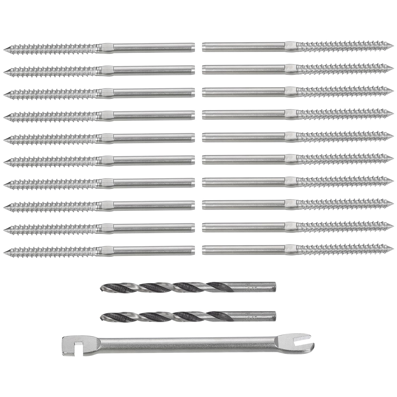 uxcell 100 Pack Left&Right Handed Thread Swage Lag Screws